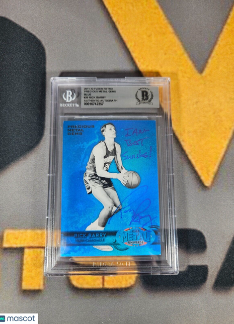 2012-13 Fleer Retro Metal Rick Barry PMG Precious Metal Gems Auto BGS A /50