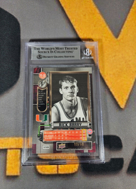 2012-13 Fleer Retro Metal Rick Barry PMG Precious Metal Gems Auto BGS A /50