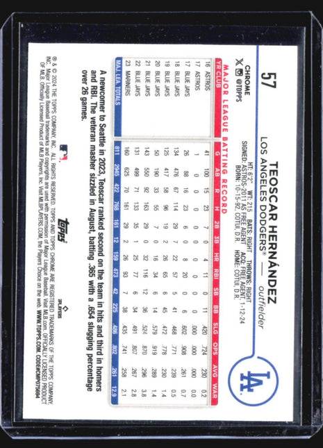 2024 Topps Chrome - #57 Teoscar Hernandez