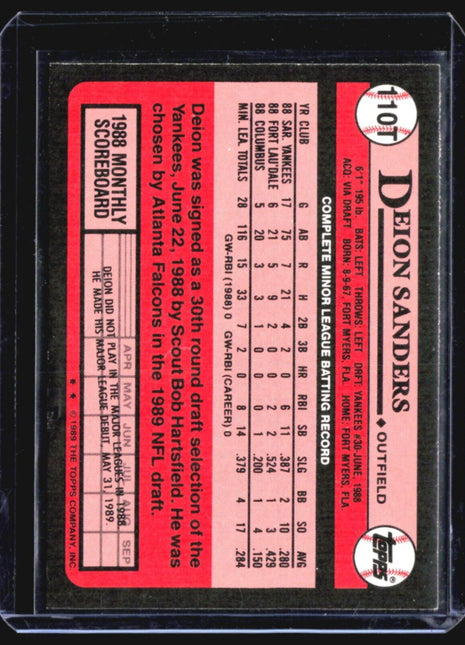 1989 Topps Traded - #110T Deion Sanders (RC)