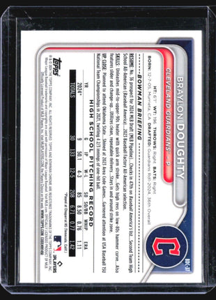 2024 Bowman Chrome Braylon Doughty 1st Chrome #BDC-37