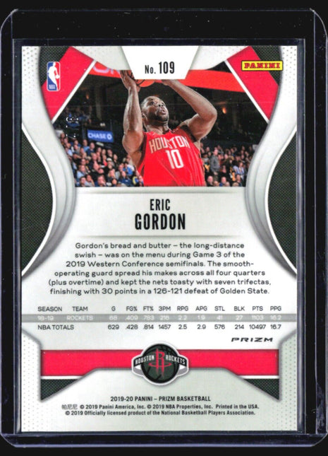 2019-20 Panini Prizm - Choice Green Prizm #109 Eric Gordon /8