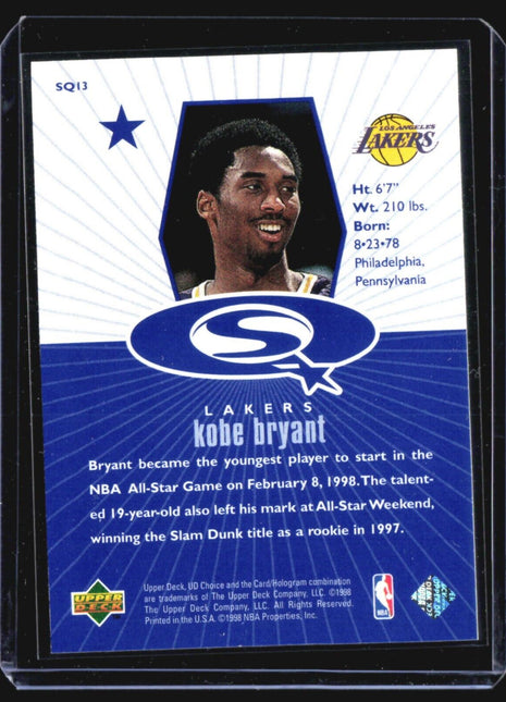1998-99 Upper Deck UD Choice - Starquest Blue #SQ13 Kobe Bryant