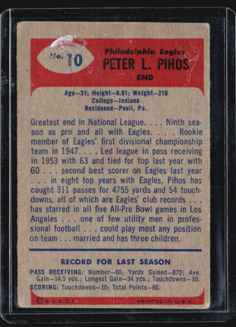 1955 Bowman - #10 Pete Pihos