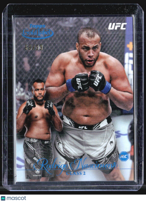 2024 Topps UFC Gold Label Rodrigo Nascimento Blue Rc /99 #29