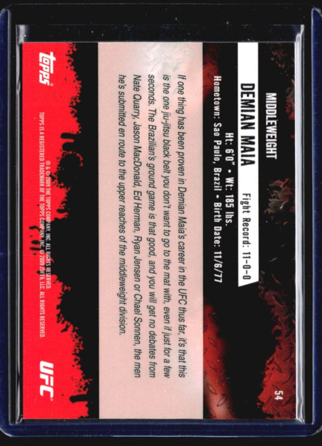 2009 Topps UFC Round 1 Demian Maia #54