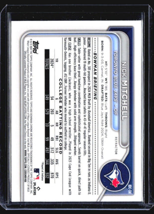 2024 Bowman Chrome Nick Mitchell 1st Refractor #BDC-114