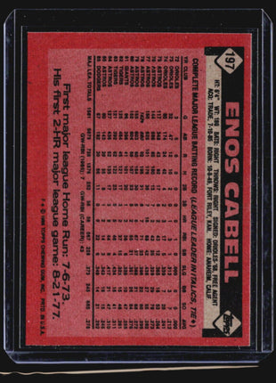 1986 Topps - #197 Enos Cabell