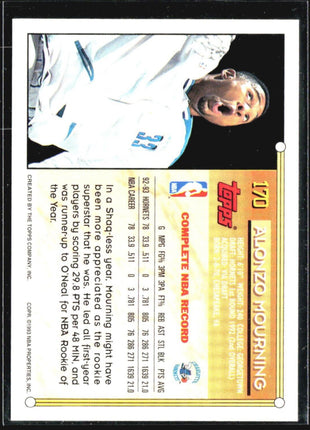 1993-94 Topps Alonzo Mourning #170