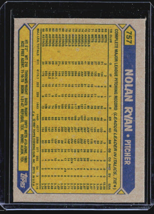 1987 Topps - #757 Nolan Ryan