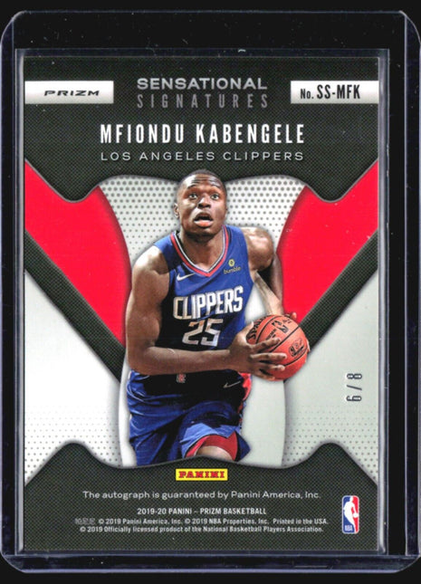 2019-20 Panini Prizm - Sensational Signatures #SS-MFK Mfiondu Kabengele (AU, RC)