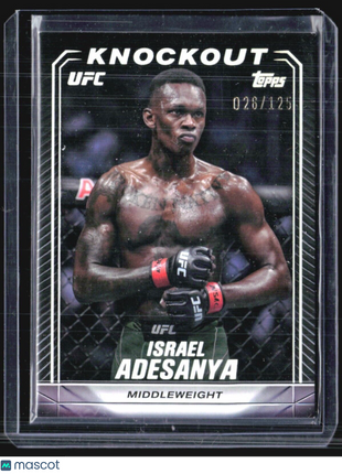 2024 Topps UFC Knockout Israel Adesanya Silver /125 #93