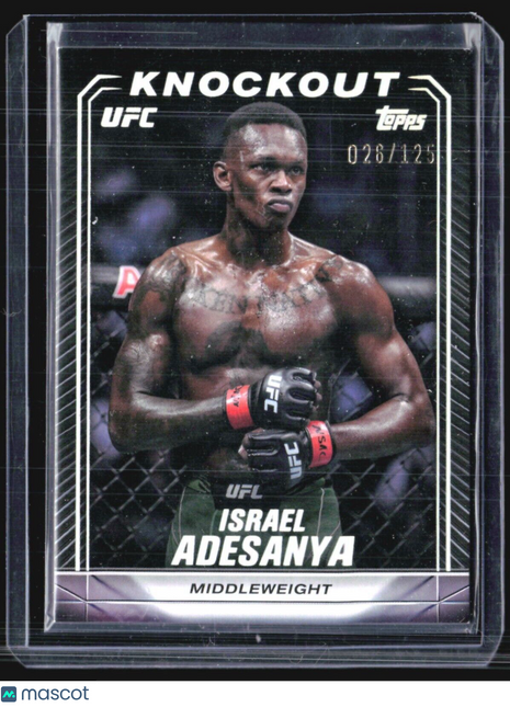 2024 Topps UFC Knockout Israel Adesanya Silver /125 #93
