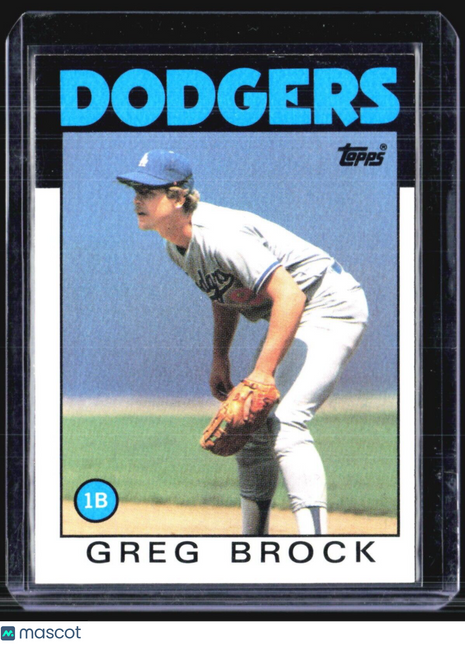 1986 Topps - #368 Greg Brock