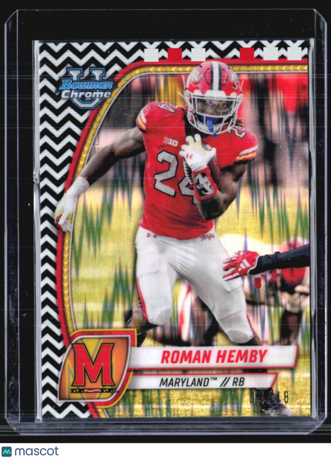 2024 Bowman U Chrome Roman Hemby 1st Black & White Stealth /48 #65