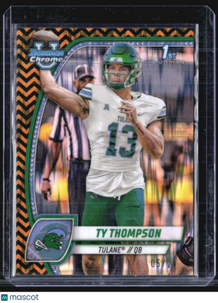 2024 Bowman U Chrome Ty Thompson 1st Black & Gold Stealth /24 #179