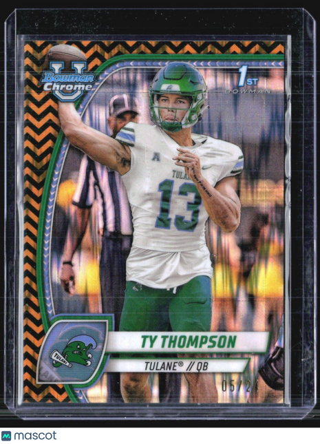 2024 Bowman U Chrome Ty Thompson 1st Black & Gold Stealth /24 #179