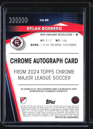 2024 Topps MLS Chrome Dylan Borrero Refractor Auto