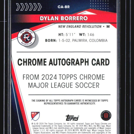 2024 Topps MLS Chrome Dylan Borrero Refractor Auto