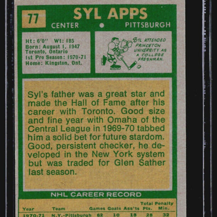 1971-72 Topps - #77 Syl Apps