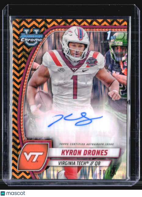2024 Bowman U Chrome Kyron Drones Black & Gold Stealth /24 Auto