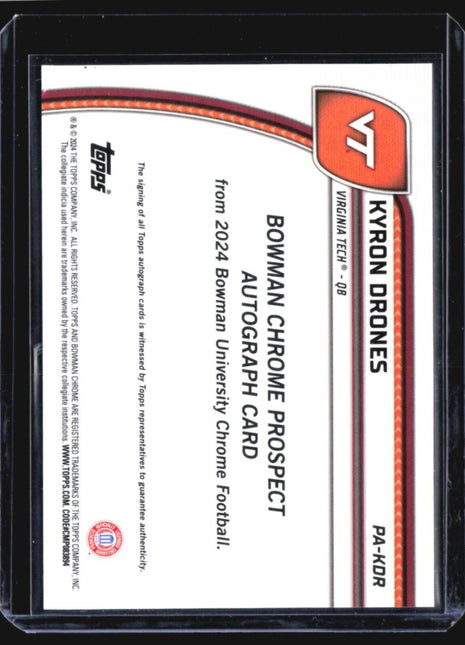 2024 Bowman U Chrome Kyron Drones Black & Gold Stealth /24 Auto