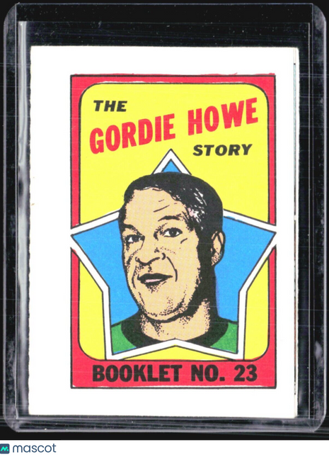 1971-72 Topps Hockey Checklist Gordie Howe #23