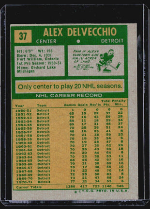 1971-72 Topps - #37 Alex Delvecchio