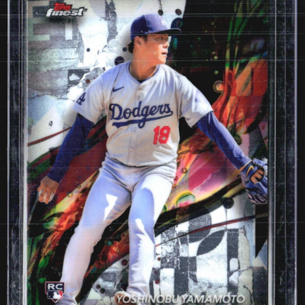 2024 Topps Finest - Common #50 Yoshinobu Yamamoto (RC)