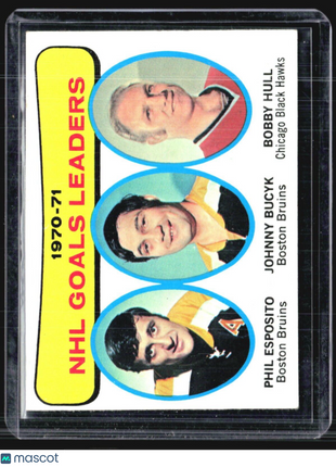 1971-72 Topps - #1 Bobby Hull Phil Esposito Johnny Bucyk