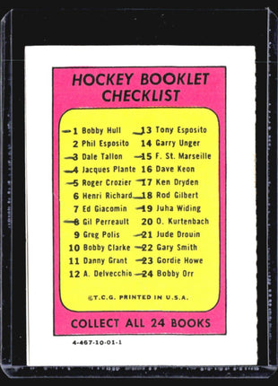 1971-72 Topps Hockey Checklist Frank St Marseille #15