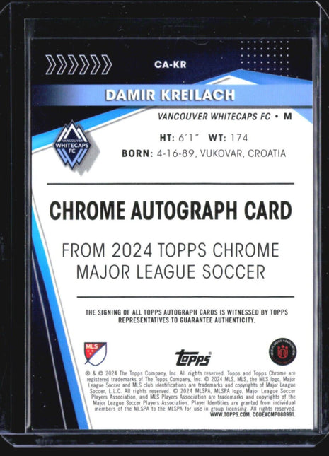 2024 Topps Chrome MLS Damir Kreilach Refractor Auto