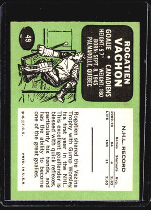 1970-71 Topps - #49 Rogie Vachon