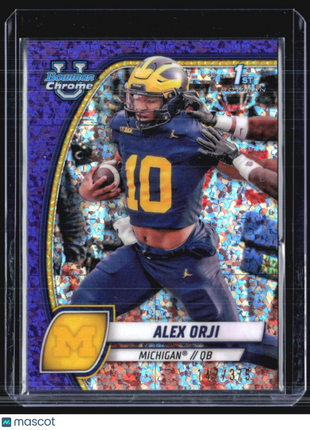 2024 Bowman U Chrome Alex Orji Purple Speckle /375 #9