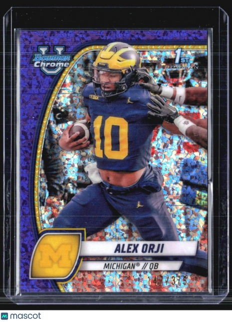 2024 Bowman U Chrome Alex Orji Purple Speckle /375 #9