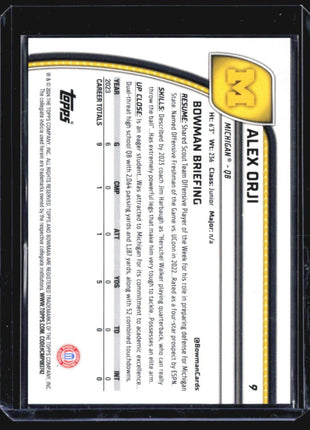 2024 Bowman U Chrome Alex Orji Purple Speckle /375 #9