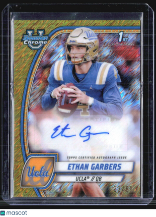 2024 Bowman U Chrome Ethan Garbers 1st Gold Shimmer Auto /50