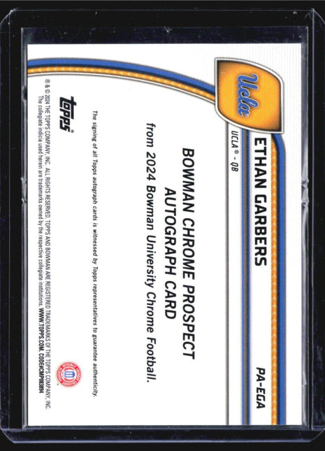 2024 Bowman U Chrome Ethan Garbers 1st Gold Shimmer Auto /50