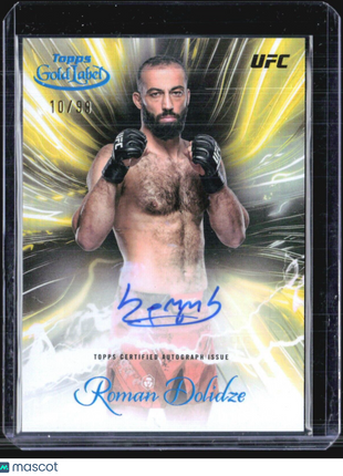 2024 Topps UFC Gold Label Roman Dolidze Surging Auto Blue /99