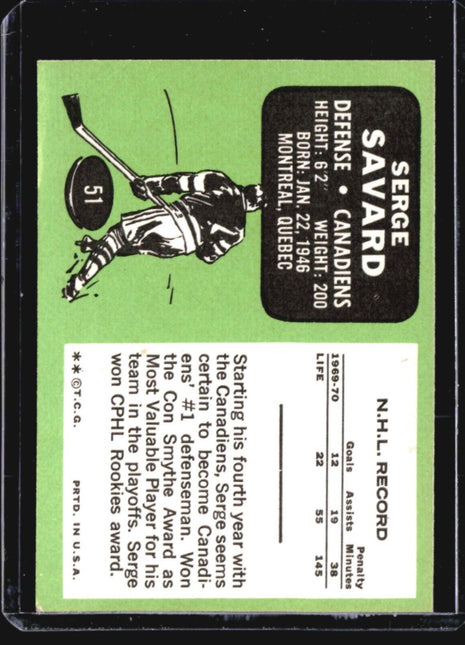 1970-71 Topps Serge Savard #51