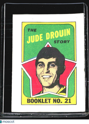 1971-72 Topps Hockey Checklist Jude Drouin #21