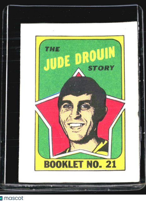1971-72 Topps Hockey Checklist Jude Drouin #21