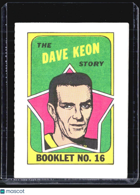 1971-72 Topps Hockey Checklist Dave Keon #16