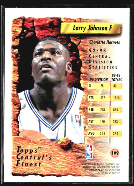 1993-94 Topps Finest - #109 Larry Johnson