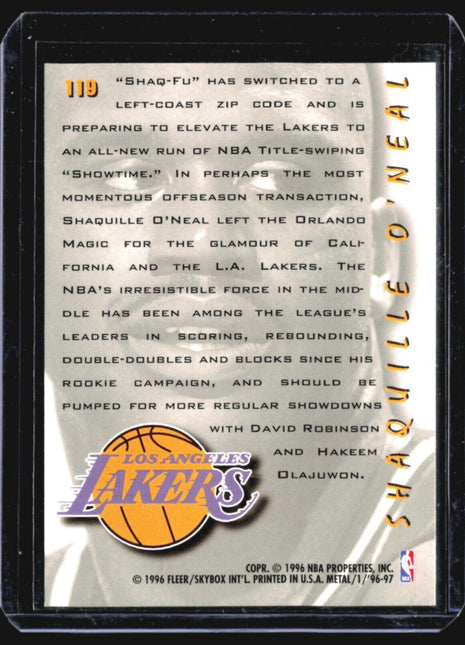1996-97 Fleer Metal - #119 Shaquille O'Neal On the move