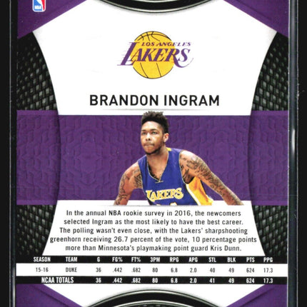 2016-17 Panini Totally Certified - Rookies #101 Brandon Ingram (RC)