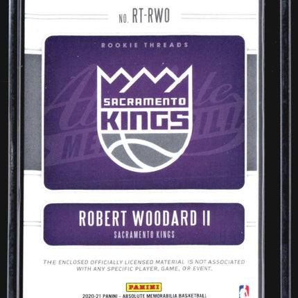 2020-21 Panini Absolute Rookie Threads Level 1 #RT-RWO Robert Woodard Jersey