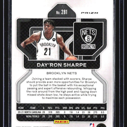 2021-22 Panini Prizm - #281 Day'Ron Sharpe (RC) Silver