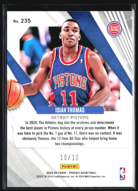 2023-24 Panini Phoenix - #235 Isiah Thomas Gold Prizm /10