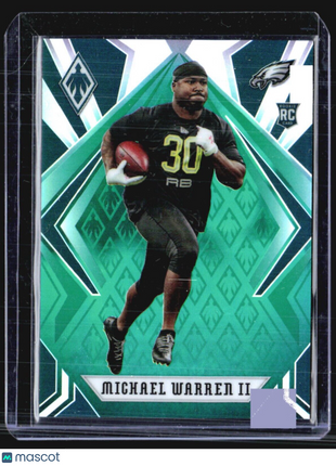 2020 Panini Phoenix Michael Warren Rc Green /25 #199